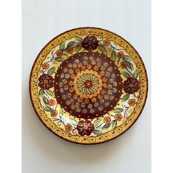 Pier 1 Helena 10.75" Dinner Plate Hand Painted Earthenware Discontinued EUC - Picture 1 of 11